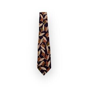 💰Talbot Studio Parisian Silk Tie in Deep Navy, Orange, Olive Green &  Cream